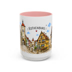 Rothenburg Illustrated Travel Mug | Germany Souvenir Accent Coffee Mug | 11oz 15oz Ceramic Cup