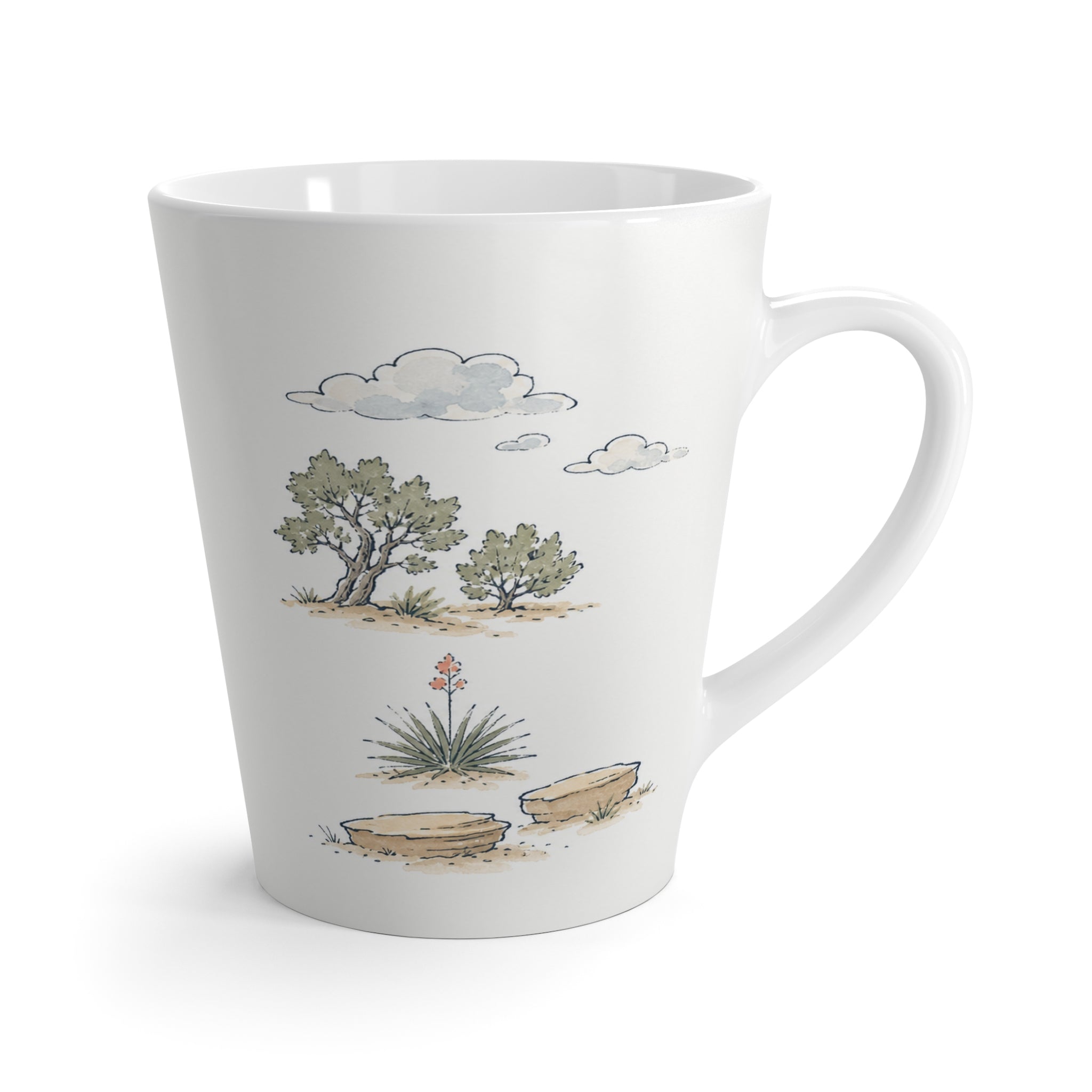 Mesa Verde National Park Latte Mug | Pastel Watercolor Nature Coffee Cup | 12 oz Travel Souvenir Gift