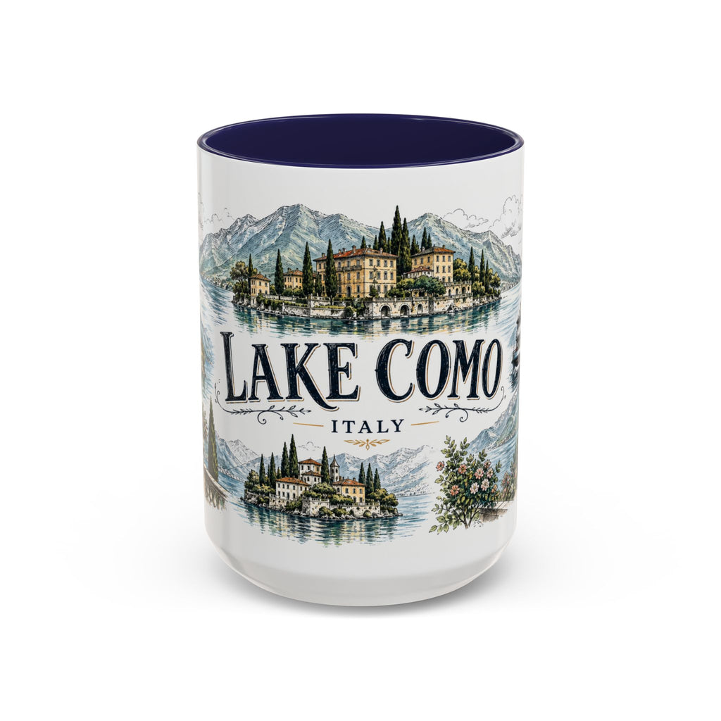 Lake Como Mug, Italy Travel Souvenir, Bucket List Gift, Accent Ceramic Coffee Mug 11oz 15oz