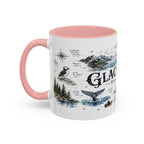Glacier Bay National Park Coffee Mug | Alaska Wilderness Kayaking Gift | Accent Color Ceramic 11oz 15oz