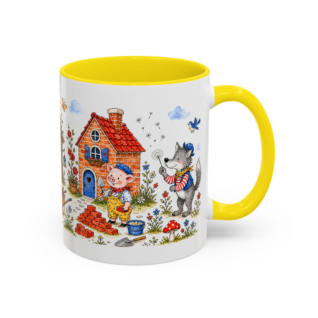 Three Little Pigs Mug | Storybook Fairy Tale Accent Coffee Mug | EveryLegend