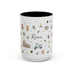 Rome Christmas Mug | Watercolor City Souvenir | Ceramic Coffee Cup