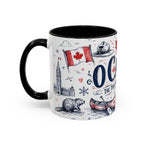 O Canada True North Coffee Mug | Canadian Pride Gift | Accent Color Ceramic 11oz 15oz