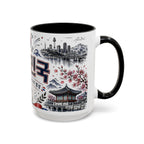 South Korea Soccer Coffee Mug | World Cup Fan Gift | Accent Color Ceramic 11oz 15oz Match Day Cup