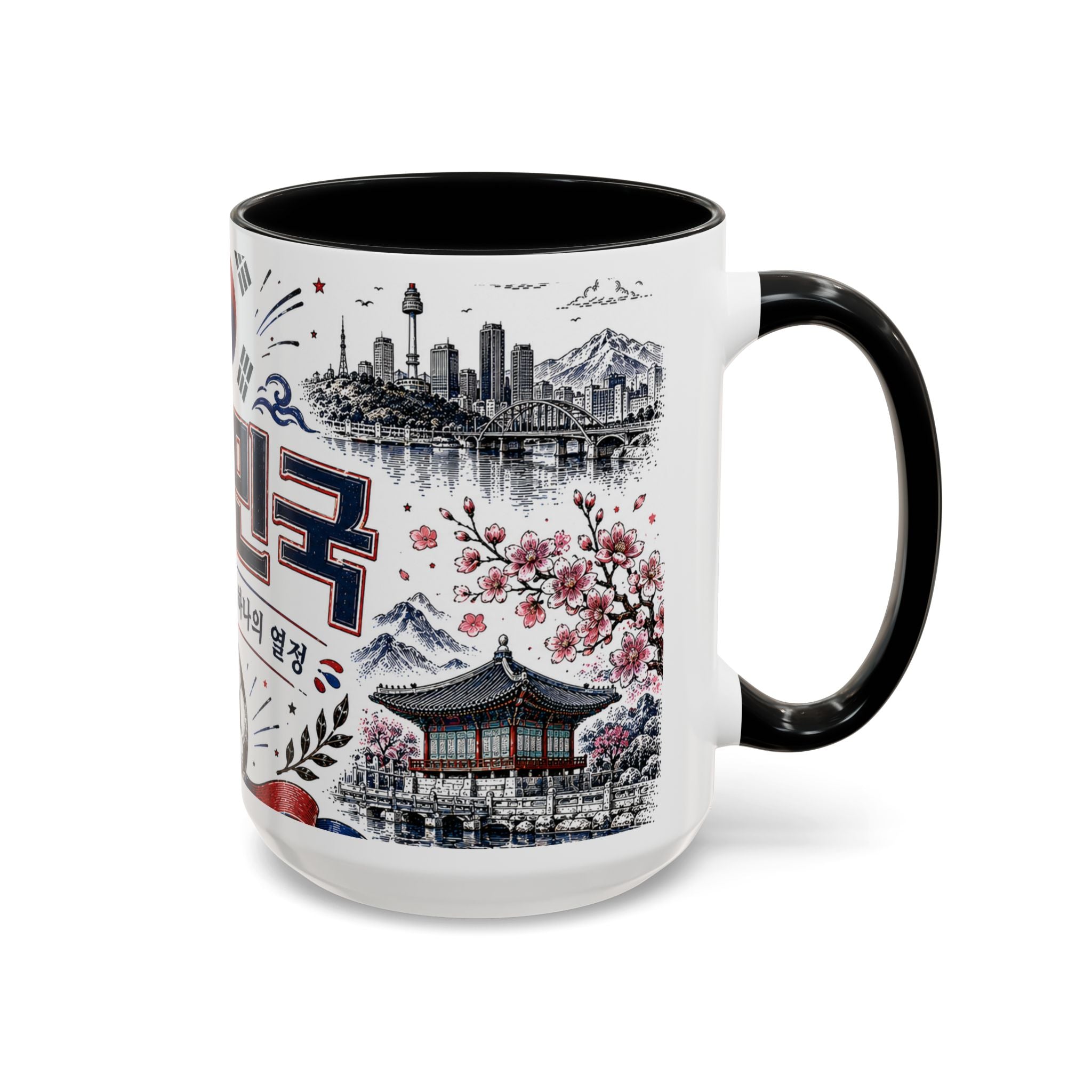 South Korea Soccer Coffee Mug | World Cup Fan Gift | Accent Color Ceramic 11oz 15oz Match Day Cup
