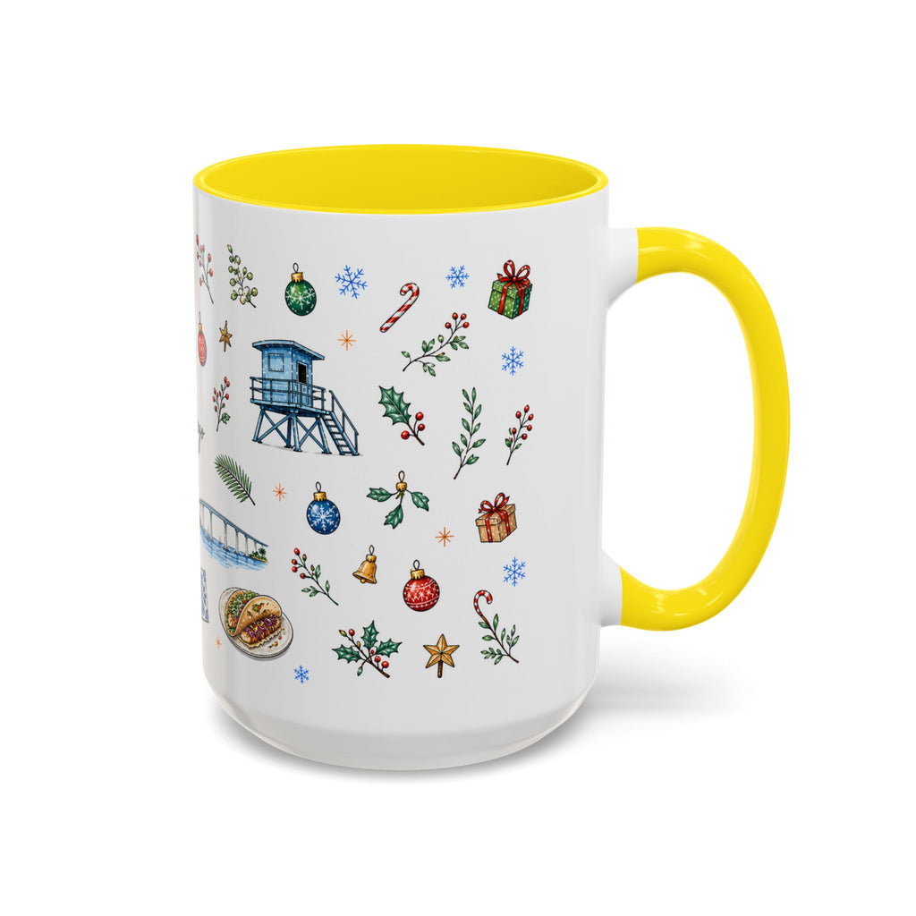 San Diego Christmas Mug | Watercolor City Souvenir, Holiday Travel Gift (11oz/15oz)