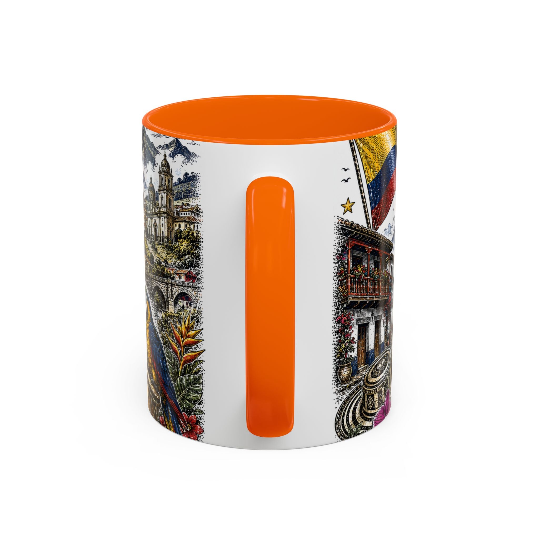 Colombia Soccer Coffee Mug | World Cup Fan Gift | Accent Color Ceramic 11oz 15oz Match Day Cup