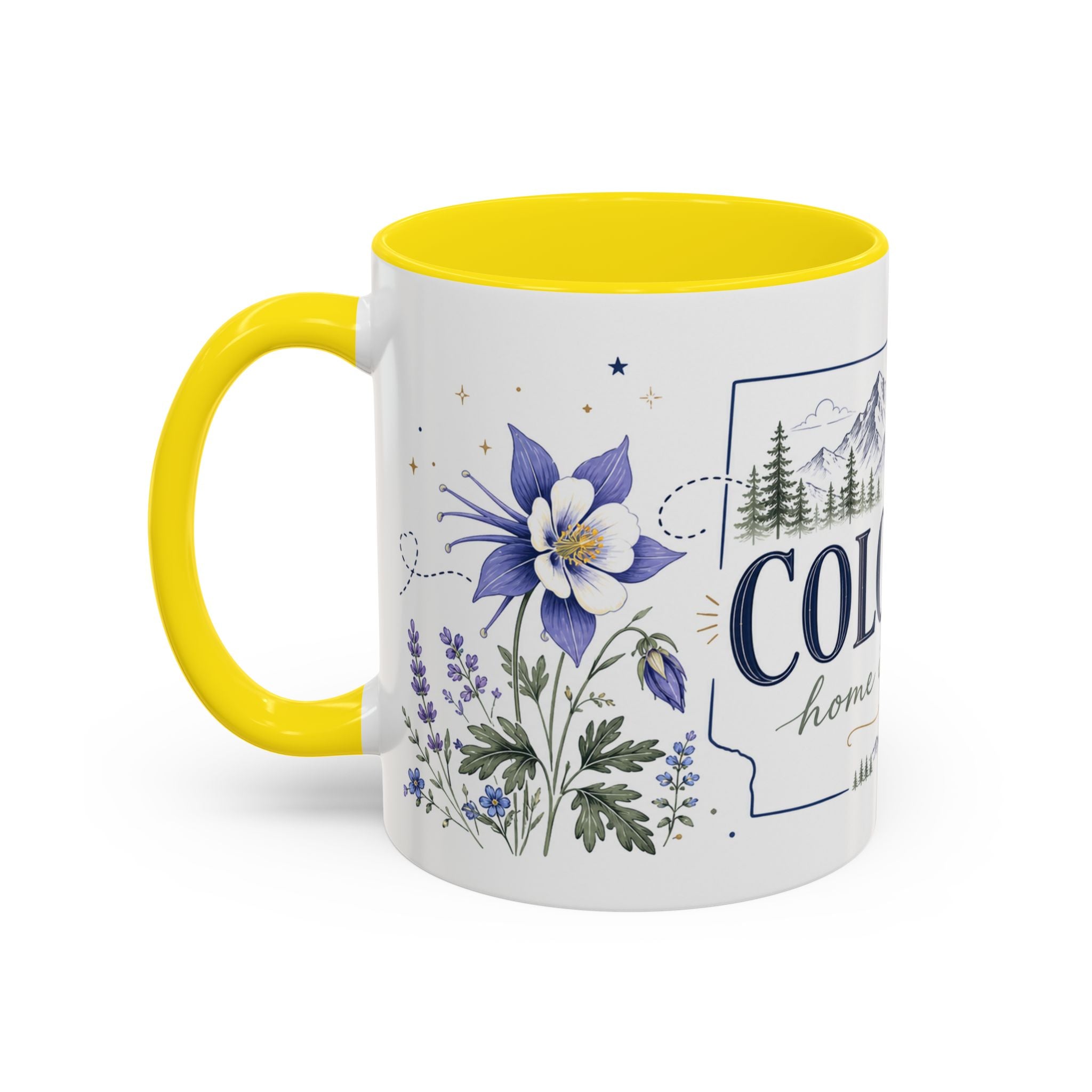 Colorado State Mug | Rocky Mountain Botanical Design | Moving Away Gift
