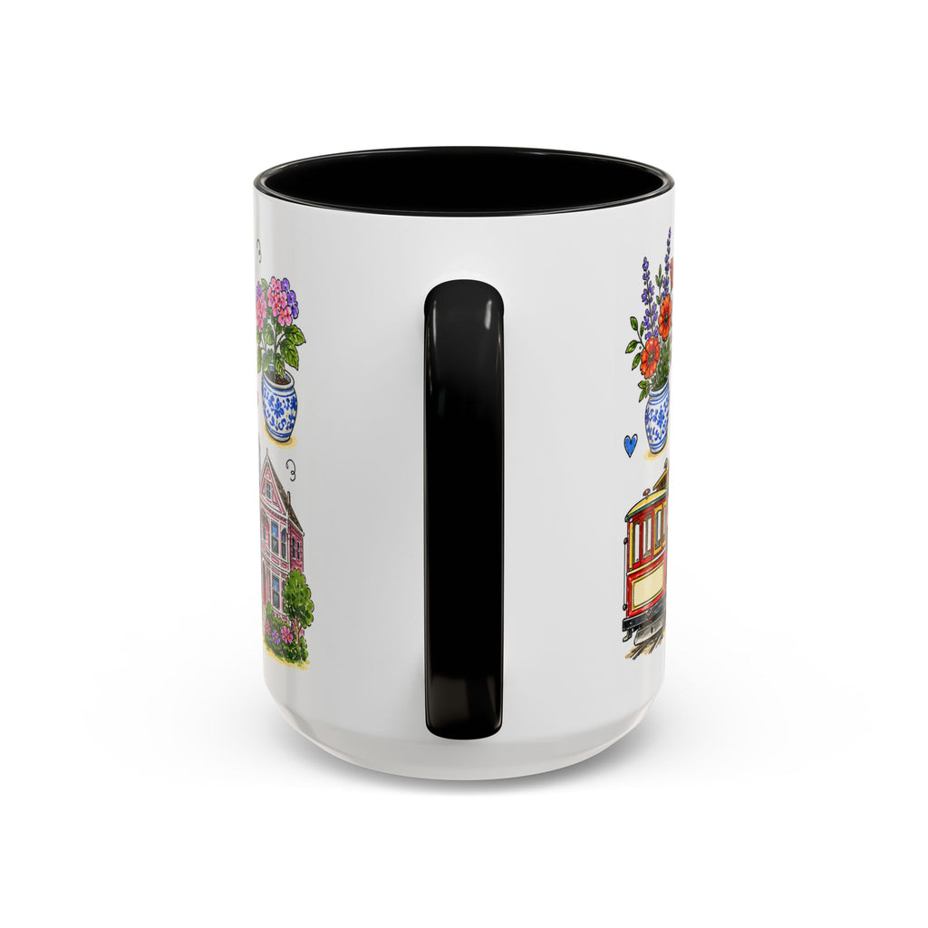 San Francisco Illustrated Travel Mug | City Souvenir Accent Coffee Mug | 11oz 15oz Ceramic Cup