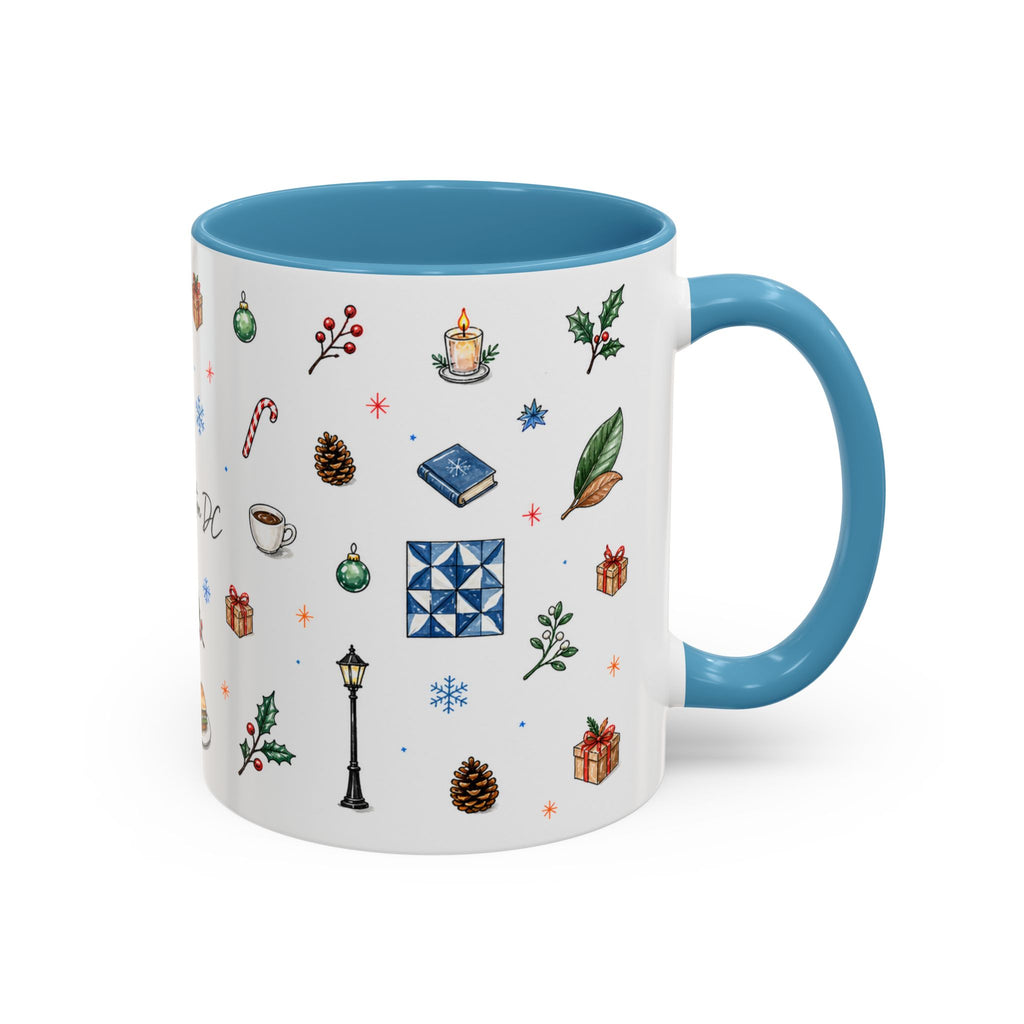 Washington DC Christmas Mug | Watercolor City Souvenir | Ceramic Coffee Cup 11oz 15oz
