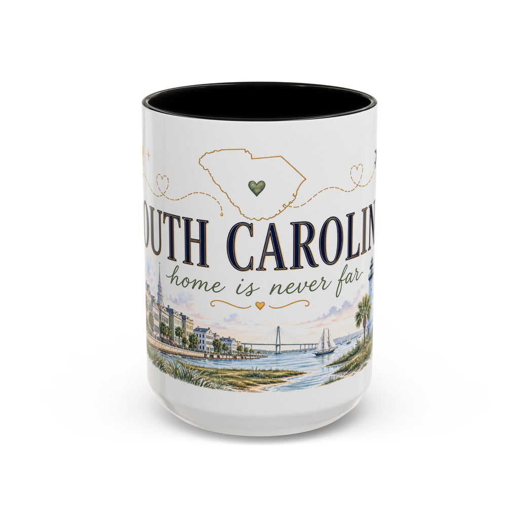 South Carolina State Mug | Botanical Map Accent Cup (11oz 15oz)