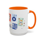 Athens Coffee Mug | Postage Stamp Collage Mug | Travel Souvenir Accent Cup 11oz 15oz