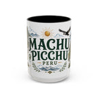 Machu Picchu Coffee Mug | Travel Destination Souvenir Gift | Accent Color Ceramic 11oz 15oz