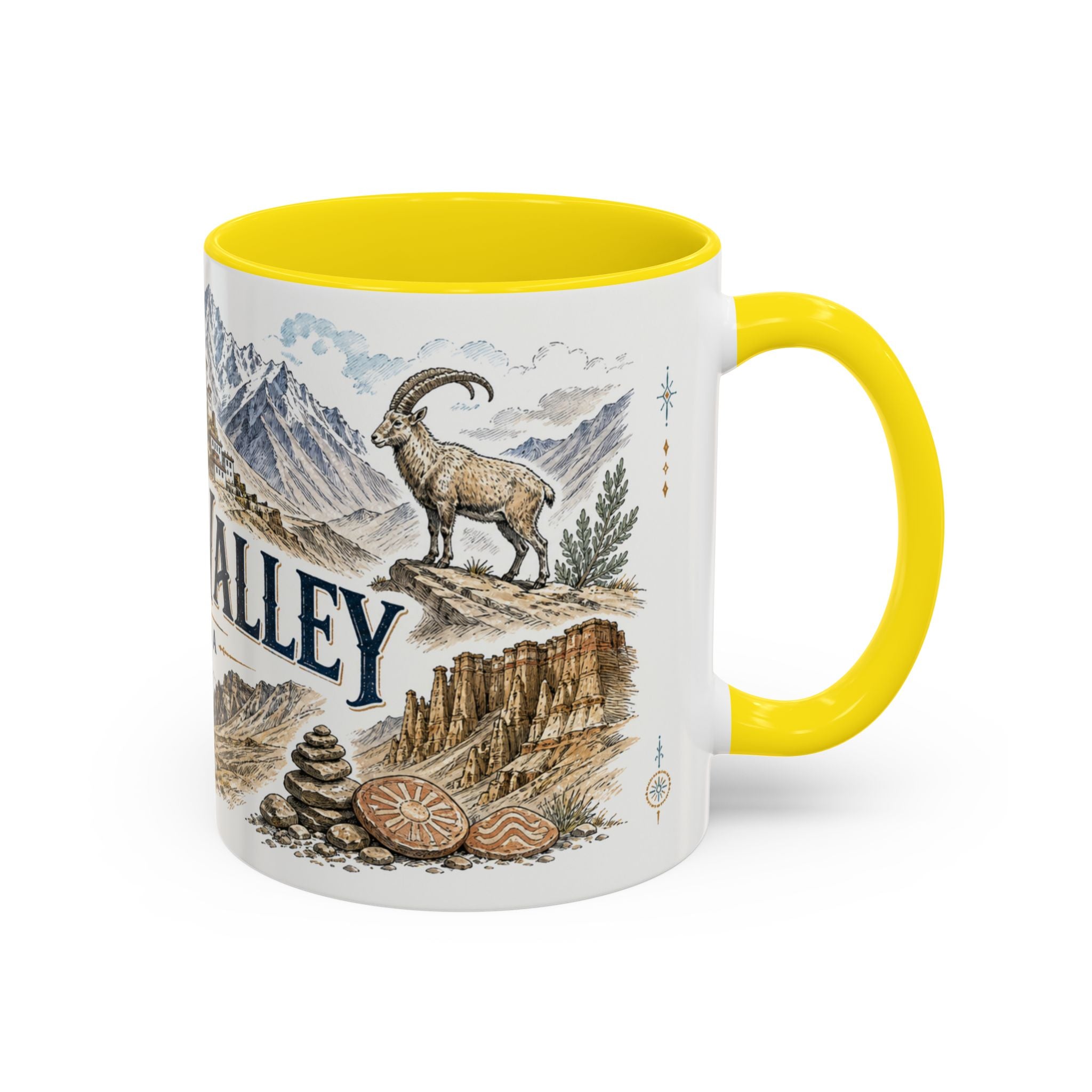 Spiti Valley Mug, India Travel Souvenir, Bucket List Gift, Accent Ceramic Coffee Mug 11oz 15oz