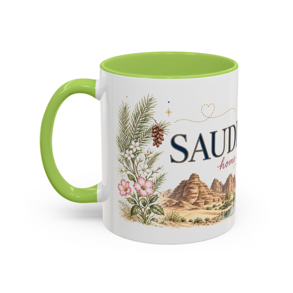 Saudi Arabia Home Country Mug | Moving Away Gift | Long Distance Friendship | 11 oz 15 oz Accent Mug