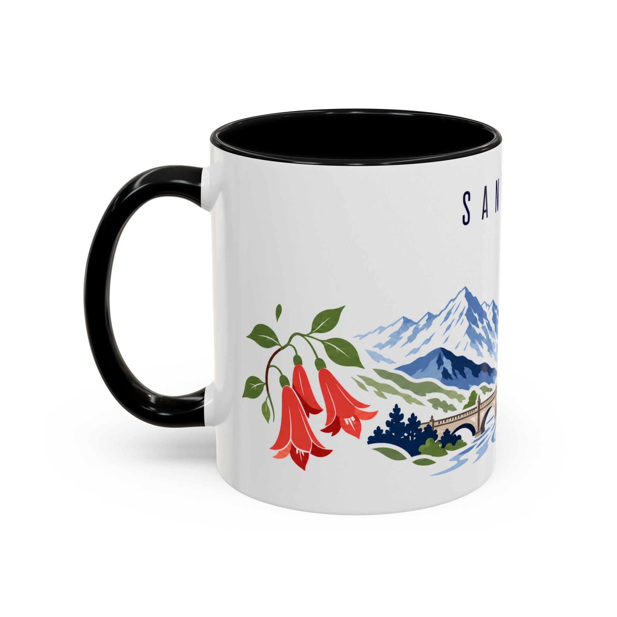 Santiago Coffee Mug | Chile Travel Souvenir | Porcelain Decal City Gift | 11oz 15oz Accent Mug