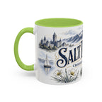 Salt Lake City Coffee Mug | United States Travel Souvenir | Vintage Illustrated City Gift | 11 oz 15 oz Accent Mug