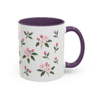 Connecticut Mountain Laurel Mug, State Flower Floral Coffee Cup, 11oz Botanical Gift
