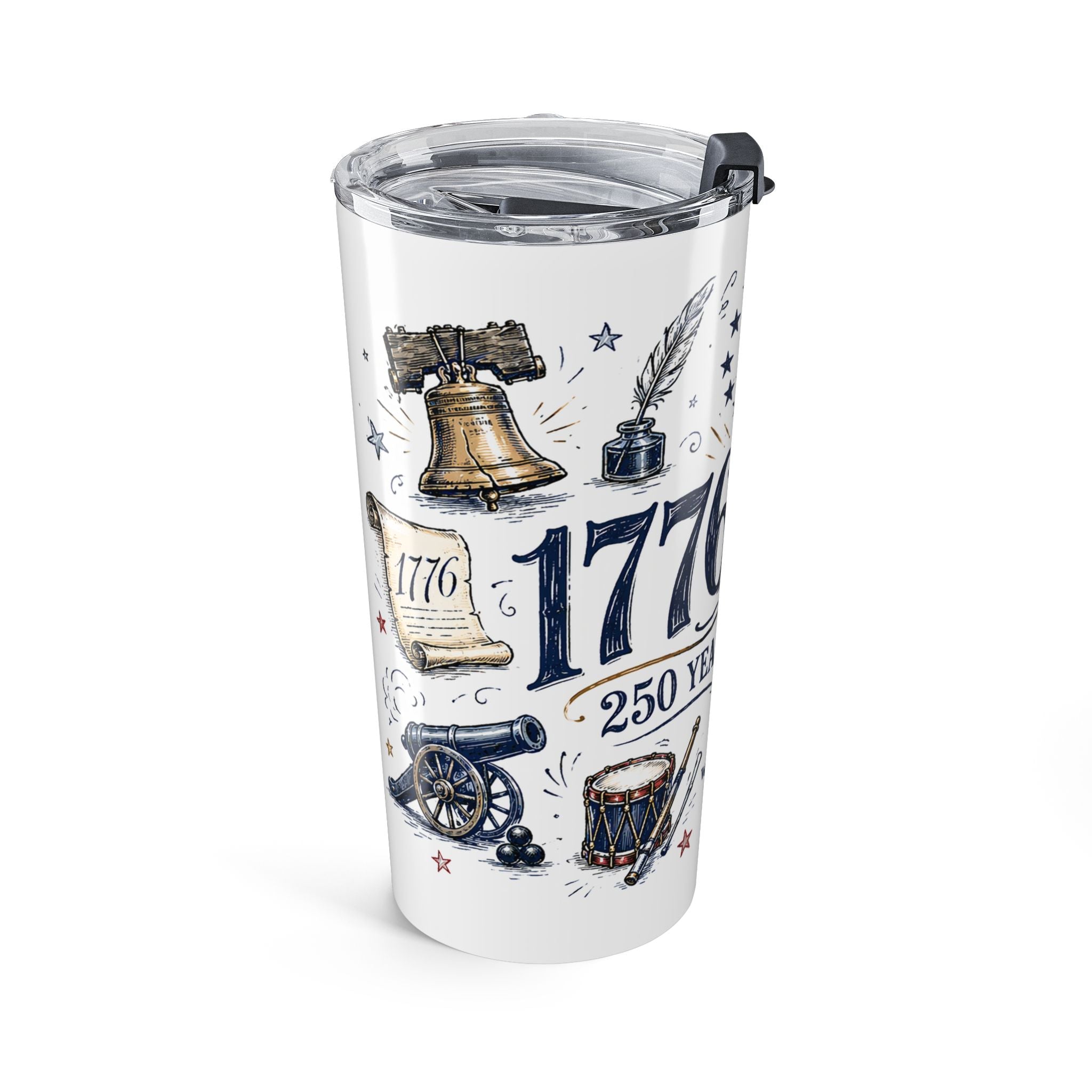America 250 20oz Tumbler | 1776-2026 Patriotic 4th of July Gift | Insulated Stainless Steel Travel Cup