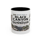 Black Canyon of the Gunnison National Park Coffee Mug | Colorado Deep Canyon Hiking Gift | Accent Color Ceramic 11oz 15oz