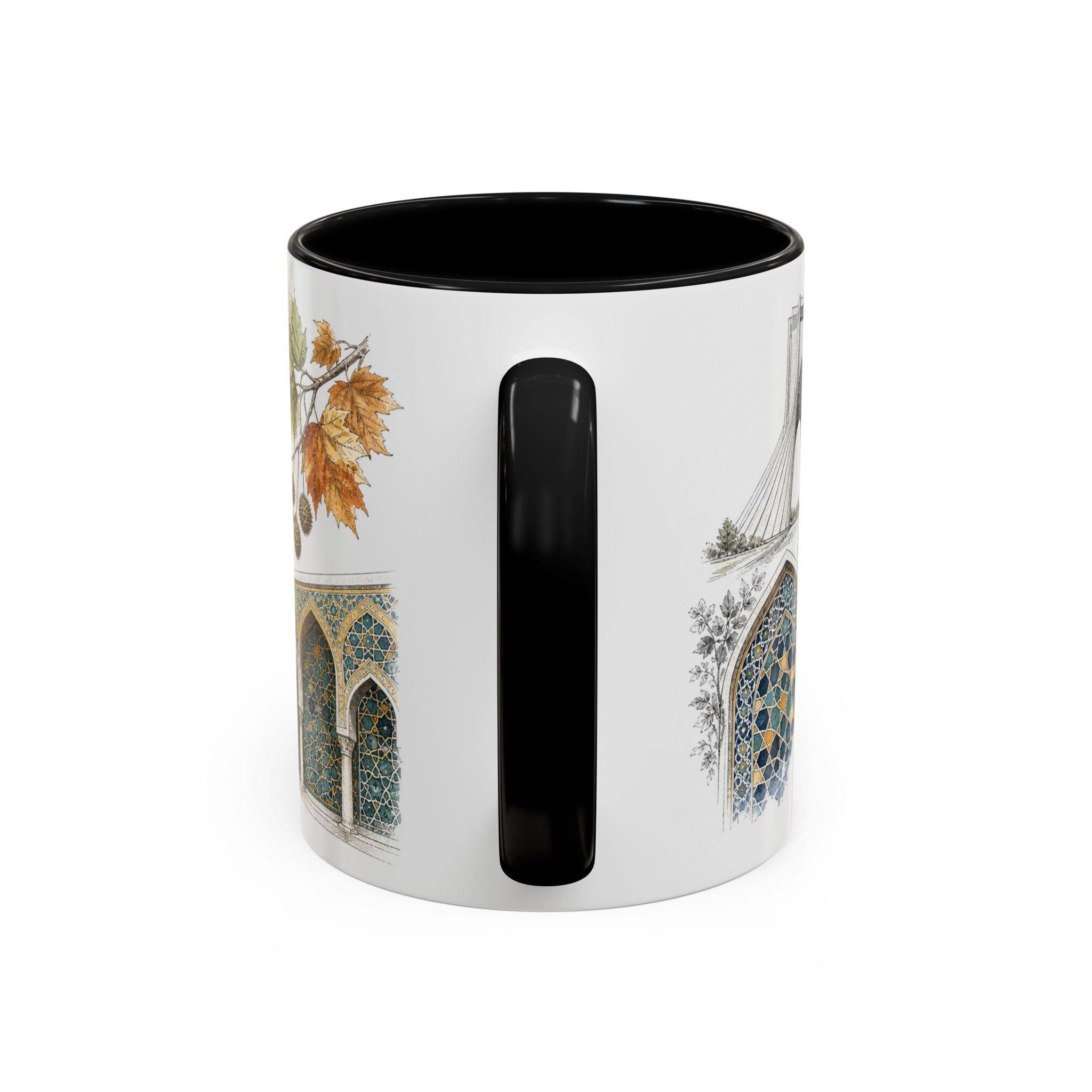 Tehran Coffee Mug | Iran Travel Souvenir | Vintage Illustrated City Gift | 11 oz 15 oz Accent Mug