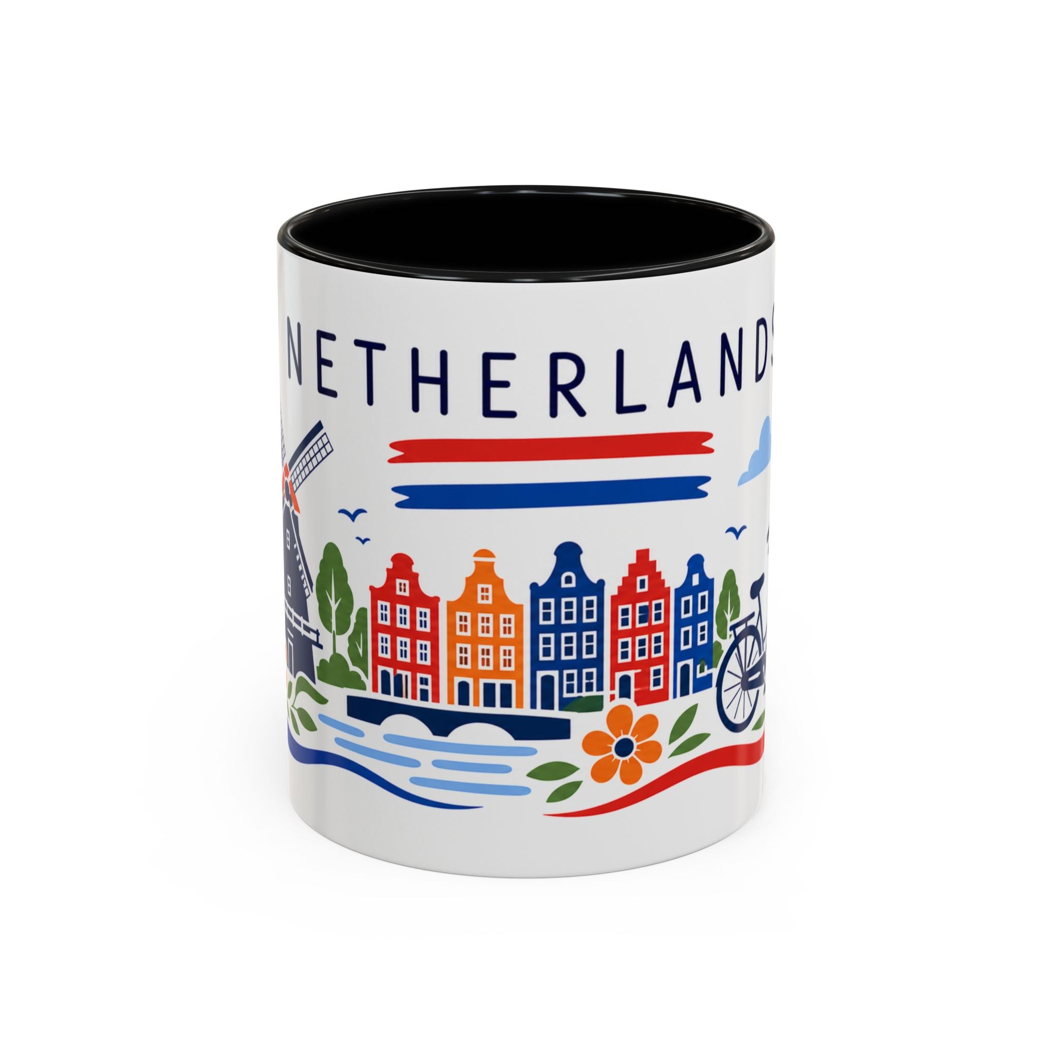 Netherlands Coffee Mug | Travel Souvenir Accent Mug | Country Gift Ceramic Cup 11oz 15oz