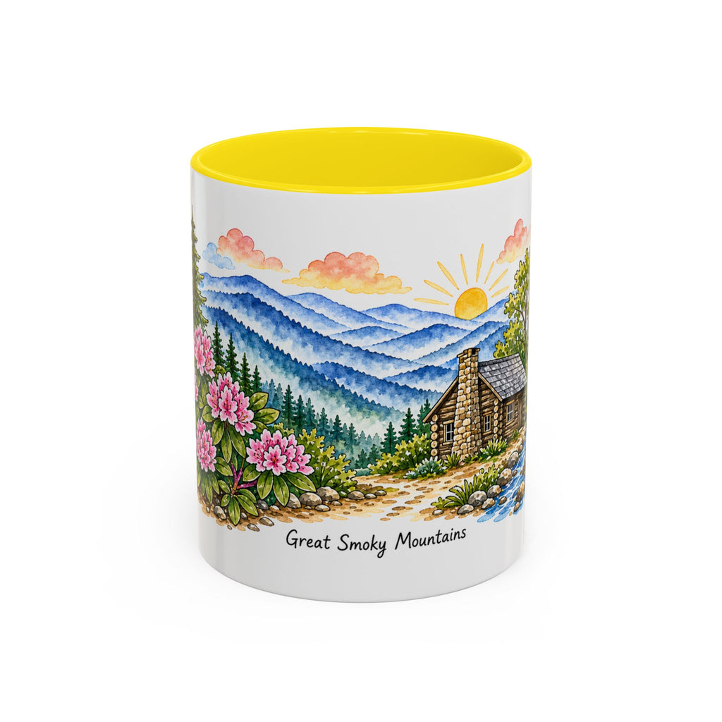 Great Smoky Mountains National Park Mug | US Travel Souvenir Accent Coffee Mug | 11oz 15oz Ceramic Cup