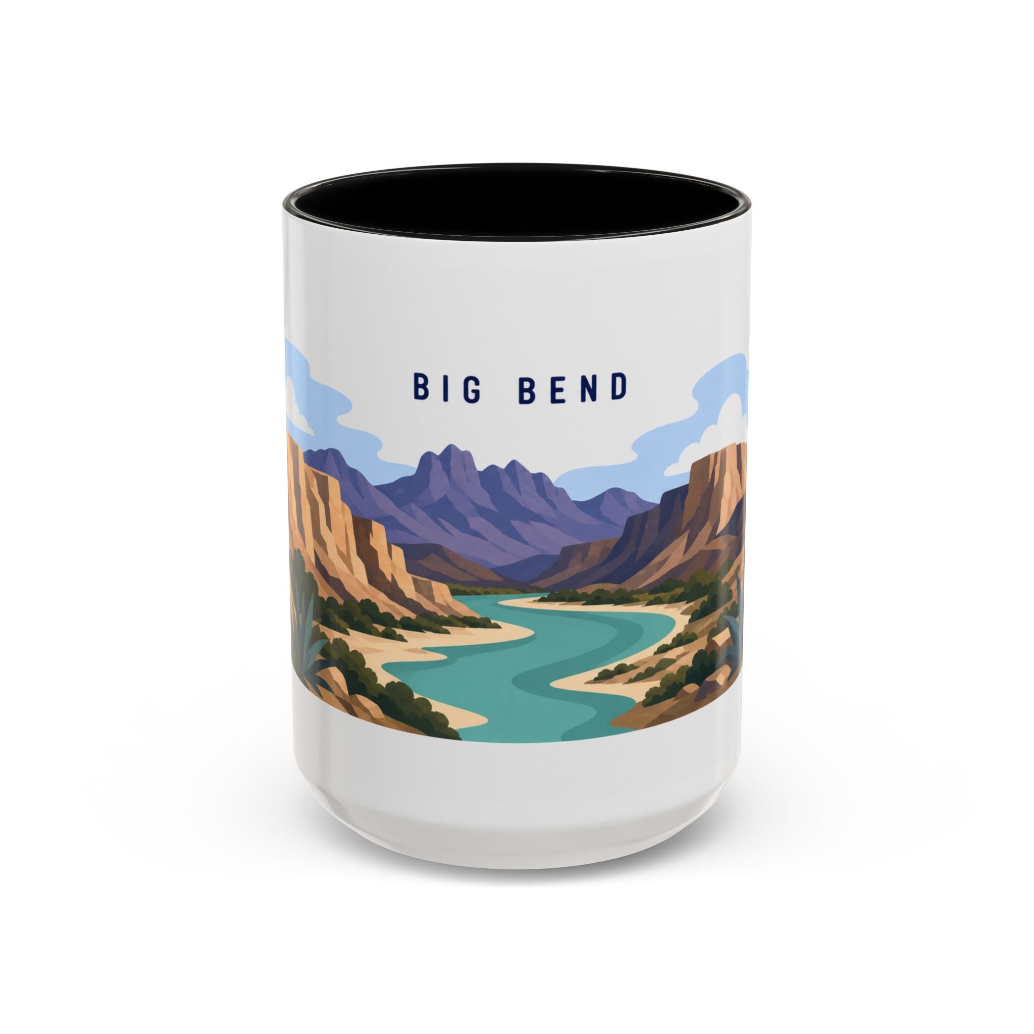 Big Bend National Park Coffee Mug | Solid Color Block Park Souvenir | 11oz 15oz Accent Mug