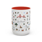San Francisco Christmas Mug | Watercolor City Souvenir | Ceramic Coffee Cup