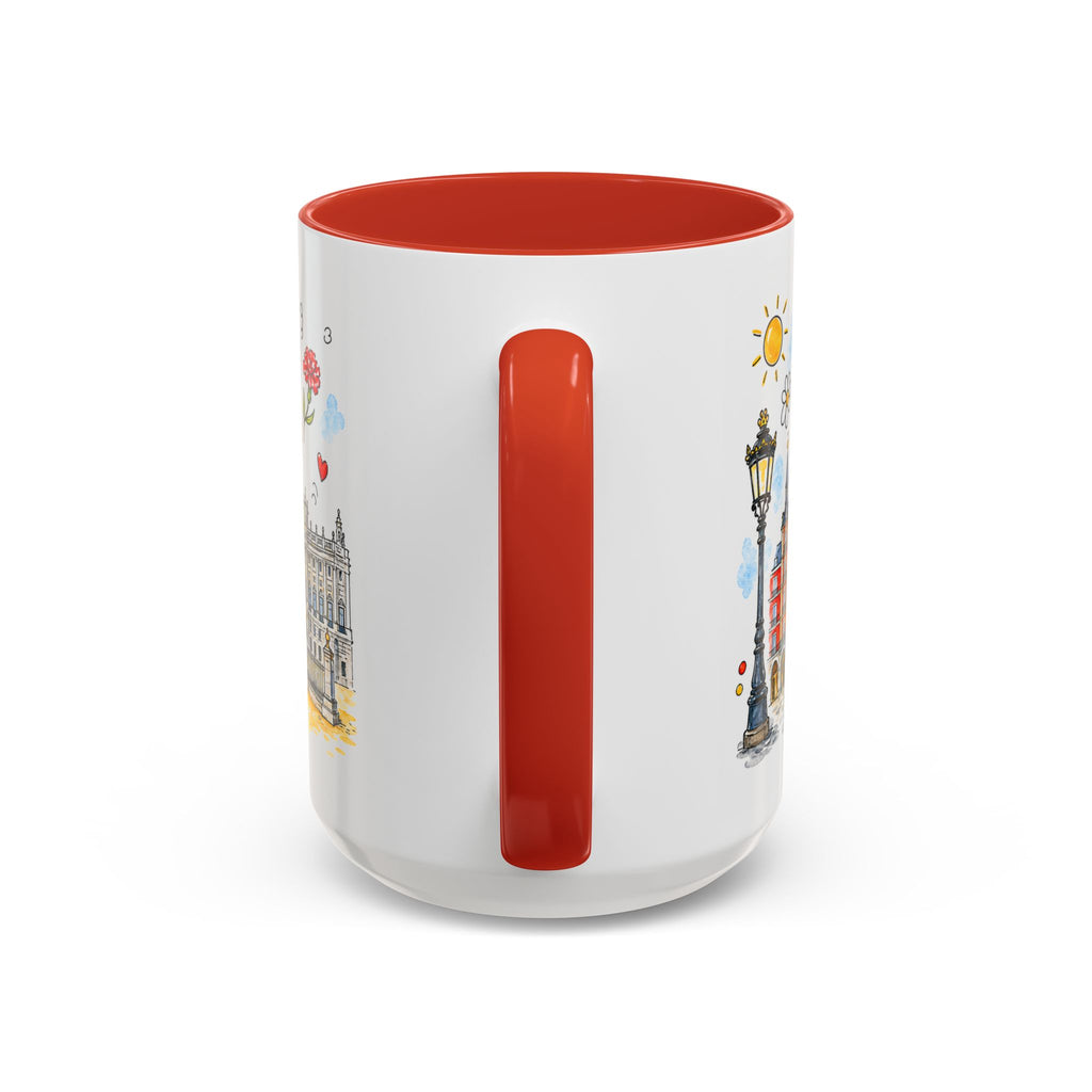 Madrid Travel Mug | European City Souvenir Accent Coffee Mug | 11oz 15oz Ceramic Cup