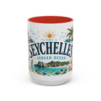 Seychelles Coffee Mug | Travel Destination Souvenir Gift | Accent Color Ceramic 11oz 15oz
