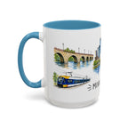 Minneapolis Illustrated Travel Mug | City Souvenir Accent Coffee Mug | 11oz 15oz Ceramic Cup