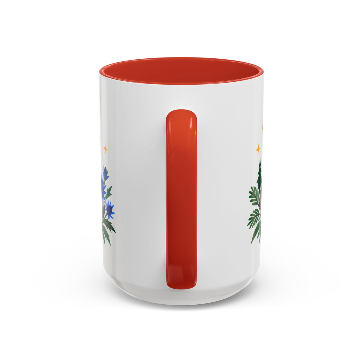 Capricorn Zodiac Coffee Mug | Sea Goat and Floral Design | Astrology Birthday Gift | 11 oz 15 oz Ceramic Accent Mug