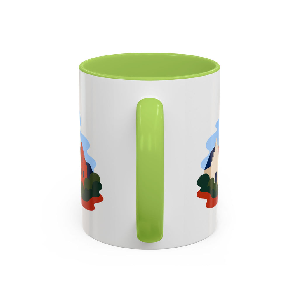 Bruges Coffee Mug | Travel Destination Souvenir Gift | Accent Color Ceramic 11oz 15oz