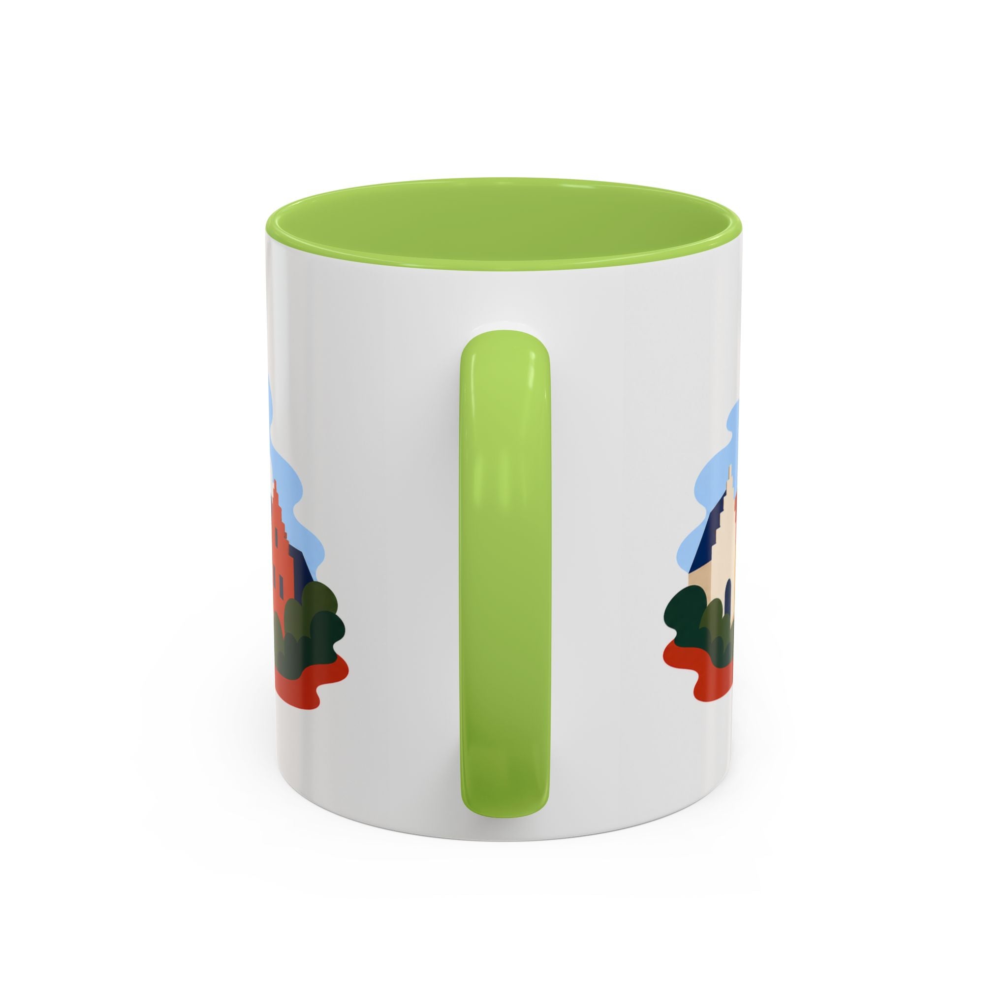 Bruges Coffee Mug | Travel Destination Souvenir Gift | Accent Color Ceramic 11oz 15oz