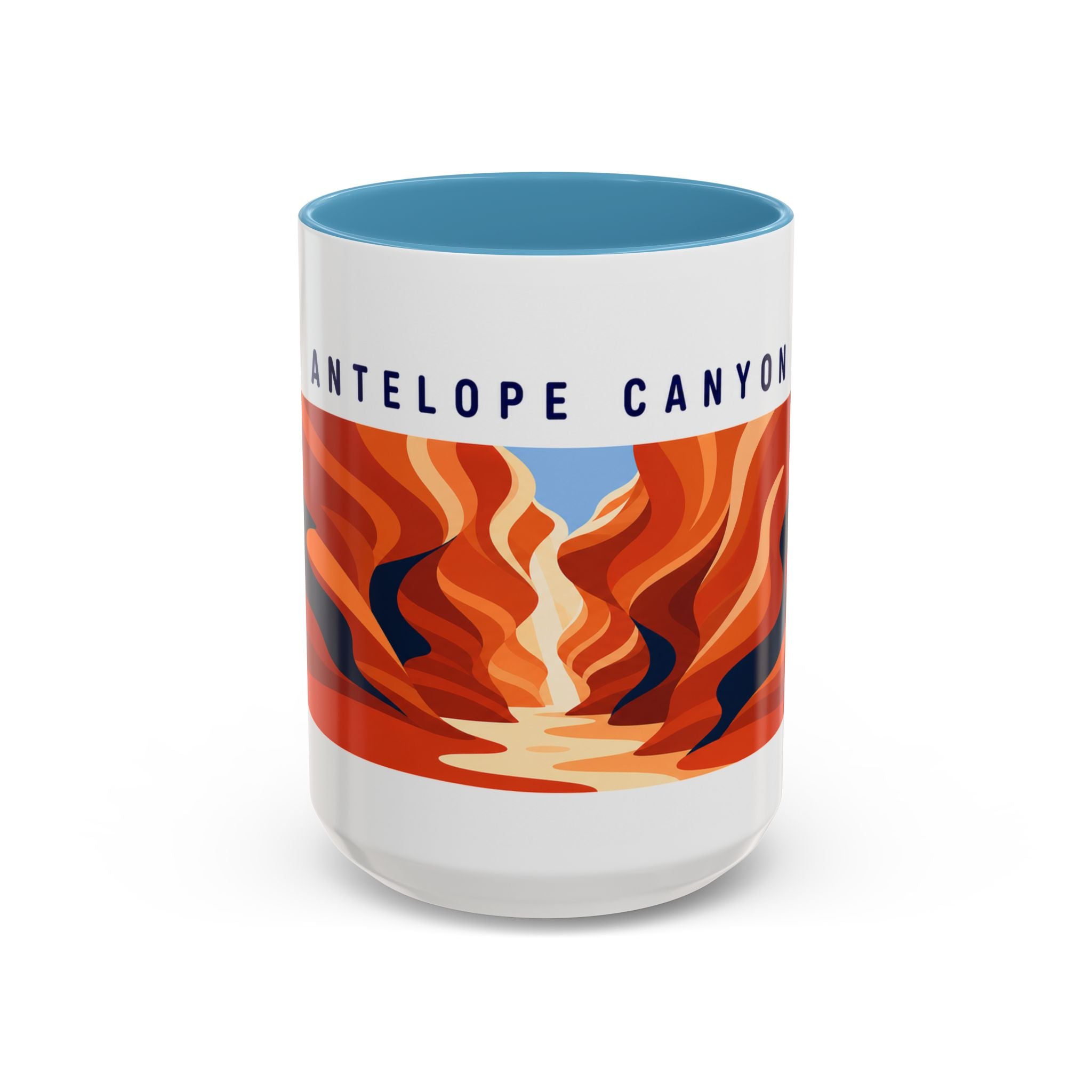 Antelope Canyon Coffee Mug | Travel Destination Souvenir Gift | Accent Color Ceramic 11oz 15oz