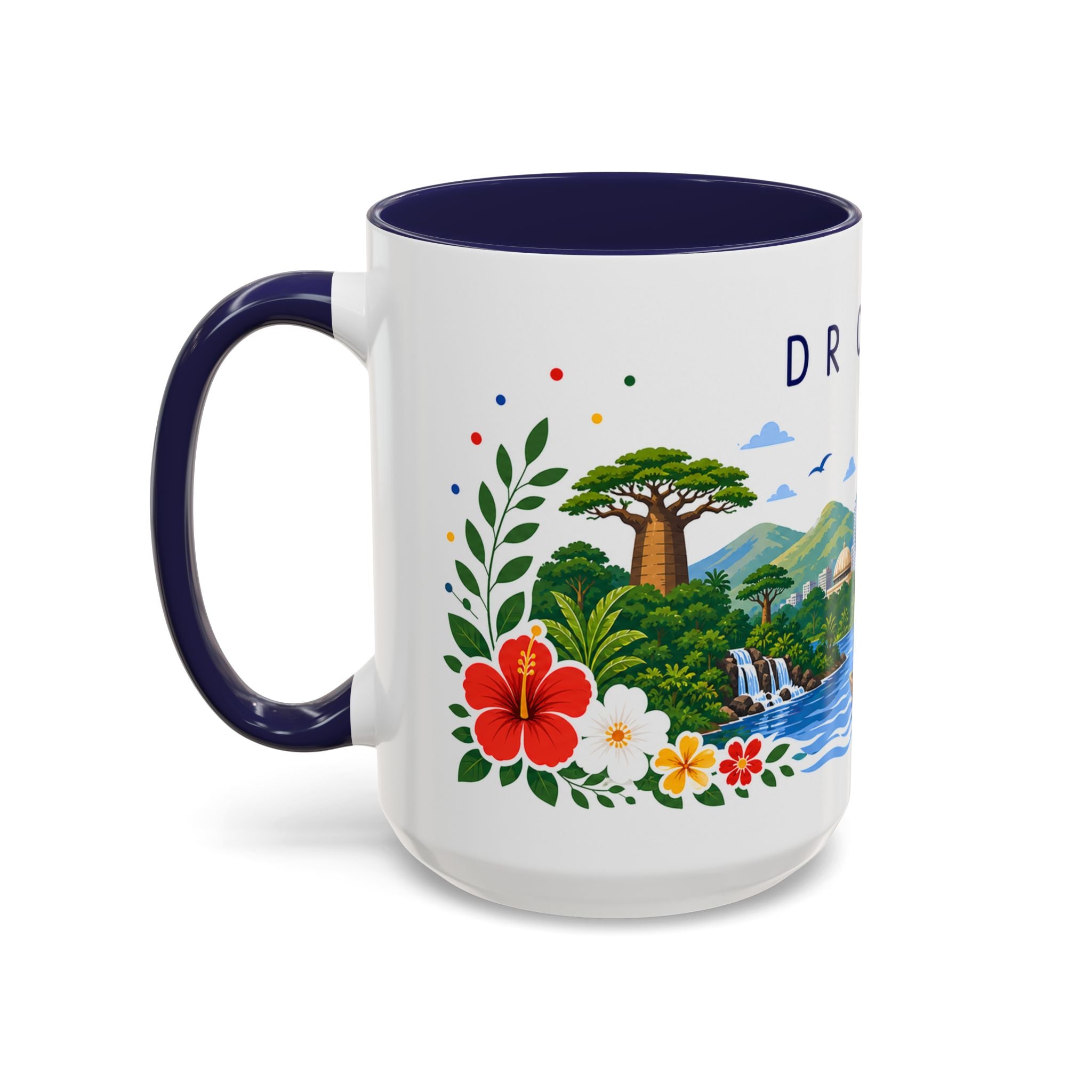 DR Congo Coffee Mug | Travel Souvenir Accent Mug | Place Gift Ceramic Cup 11oz 15oz