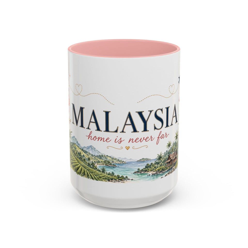 Malaysia Home Country Mug | Moving Away Gift | Long Distance Friendship | 11 oz 15 oz Accent Mug