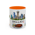 Dallas Illustrated Travel Mug | City Souvenir Accent Coffee Mug | 11oz 15oz Ceramic Cup