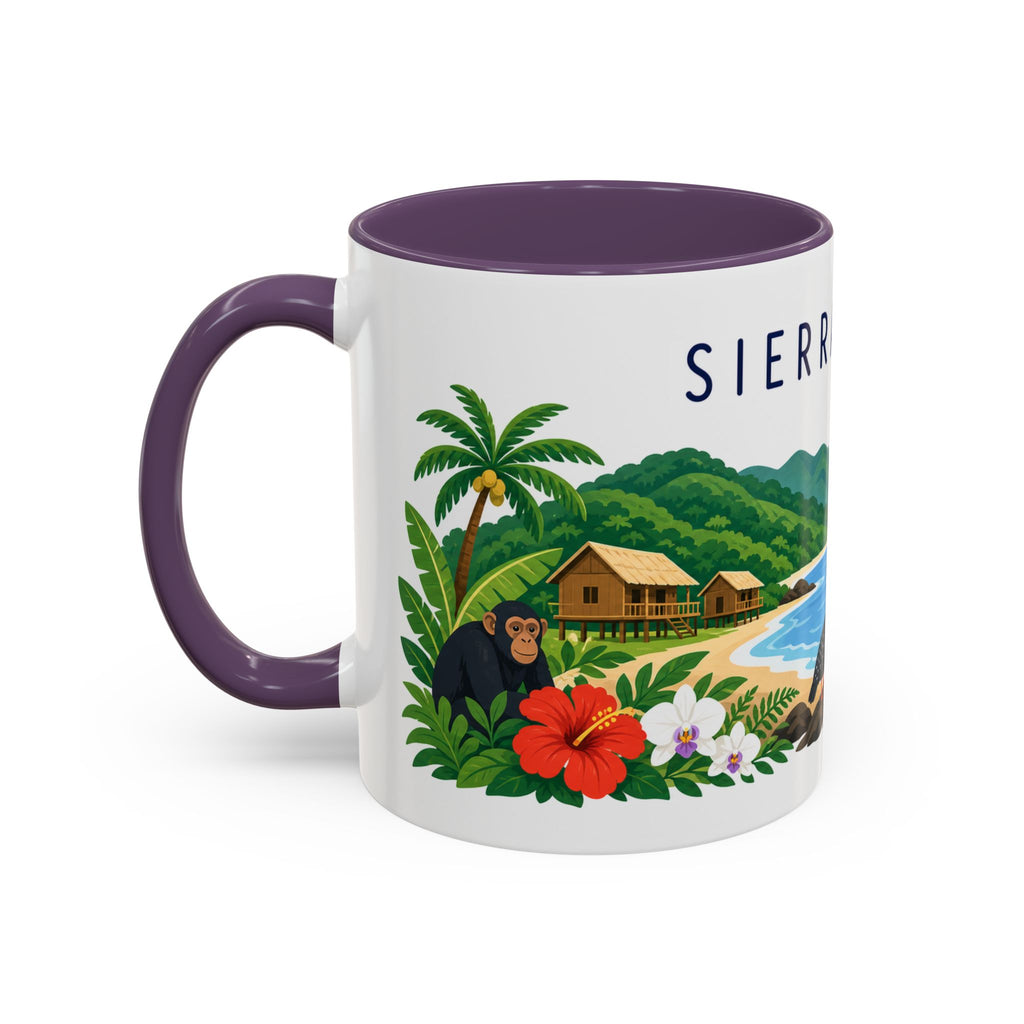 Sierra Leone Coffee Mug | Travel Souvenir Accent Mug | Country Gift Ceramic Cup 11oz 15oz