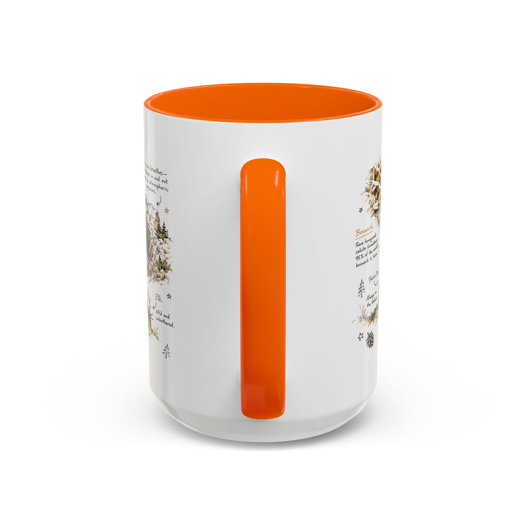 Wind Cave National Park Coffee Mug | South Dakota Cave Bison Prairie Gift | Accent Color Ceramic 11oz 15oz