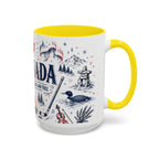 O Canada True North Coffee Mug | Canadian Pride Gift | Accent Color Ceramic 11oz 15oz