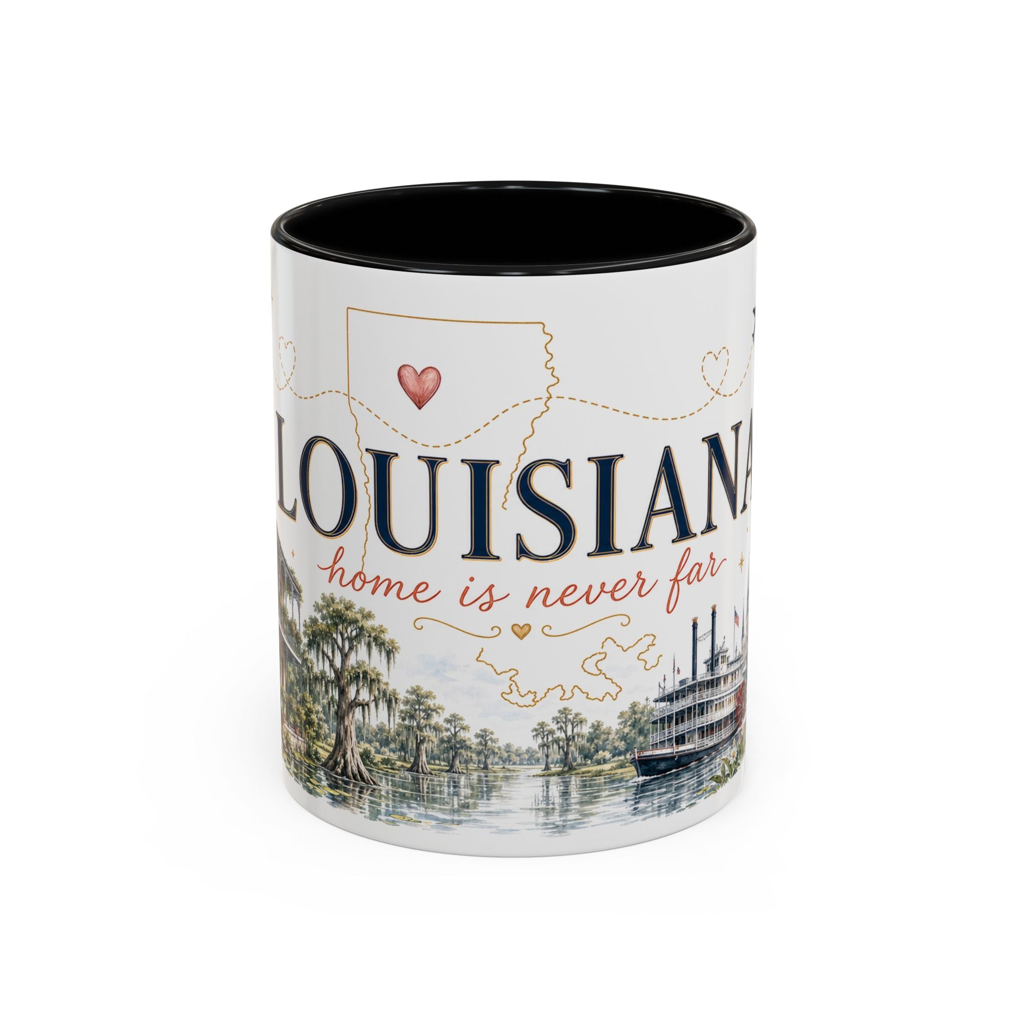 Louisiana Home State Mug | Moving Away Gift | Long Distance Friendship Coffee Cup | 11oz 15oz Accent Mug