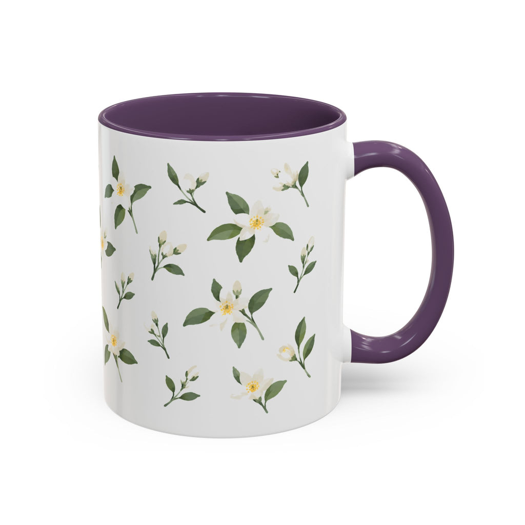 Florida Orange blossom Mug, State Flower Floral Coffee Cup, 11oz Botanical Gift