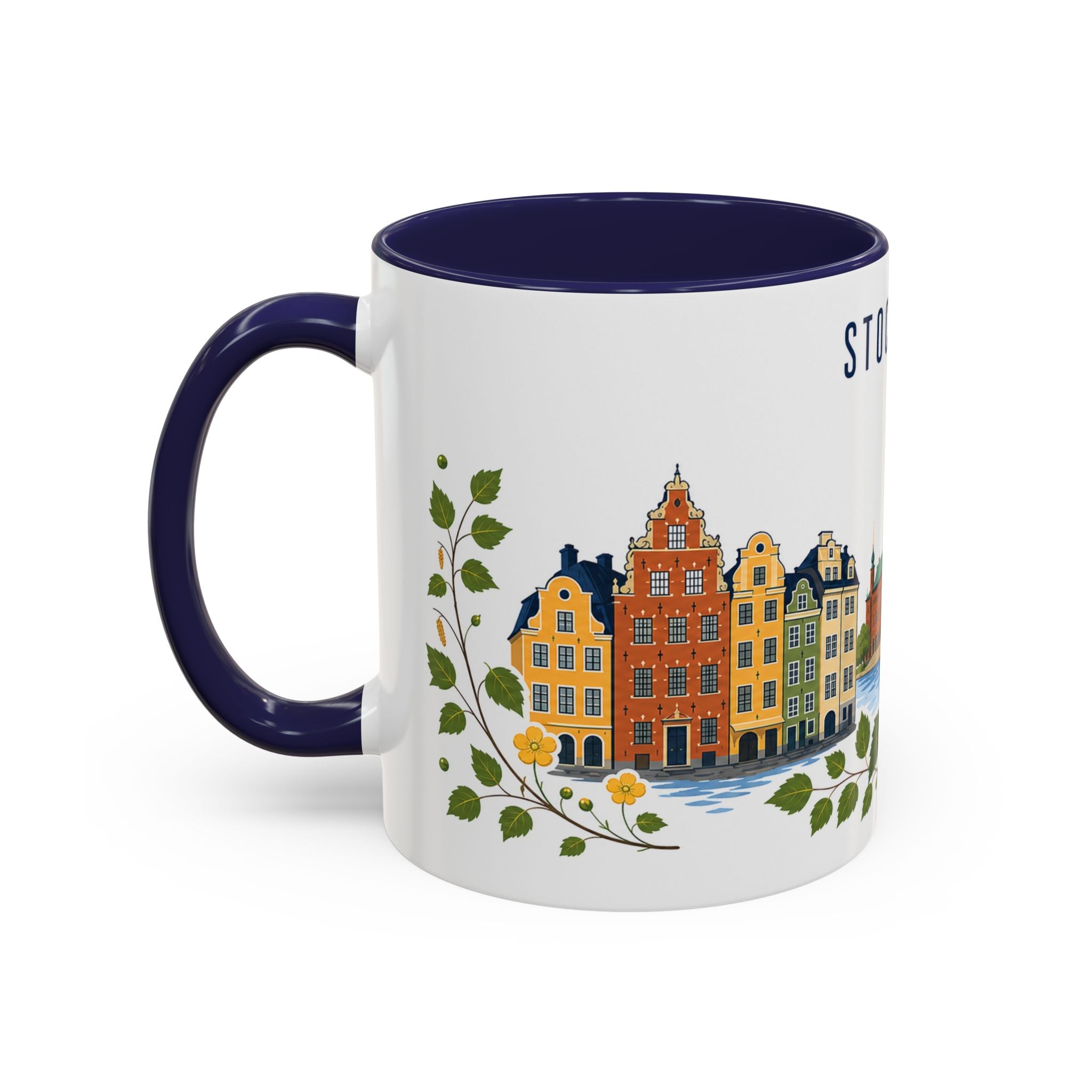 Stockholm Coffee Mug | Sweden Travel Souvenir | Porcelain Decal City Gift | 11oz 15oz Accent Mug