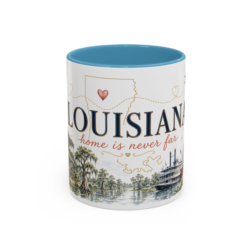 Louisiana Home State Mug | Moving Away Gift | Long Distance Friendship Coffee Cup | 11oz 15oz Accent Mug