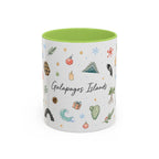 Galapagos Islands Christmas Mug | Watercolor Travel Souvenir | Holiday Gift | Accent Ceramic Coffee Cup 11oz 15oz