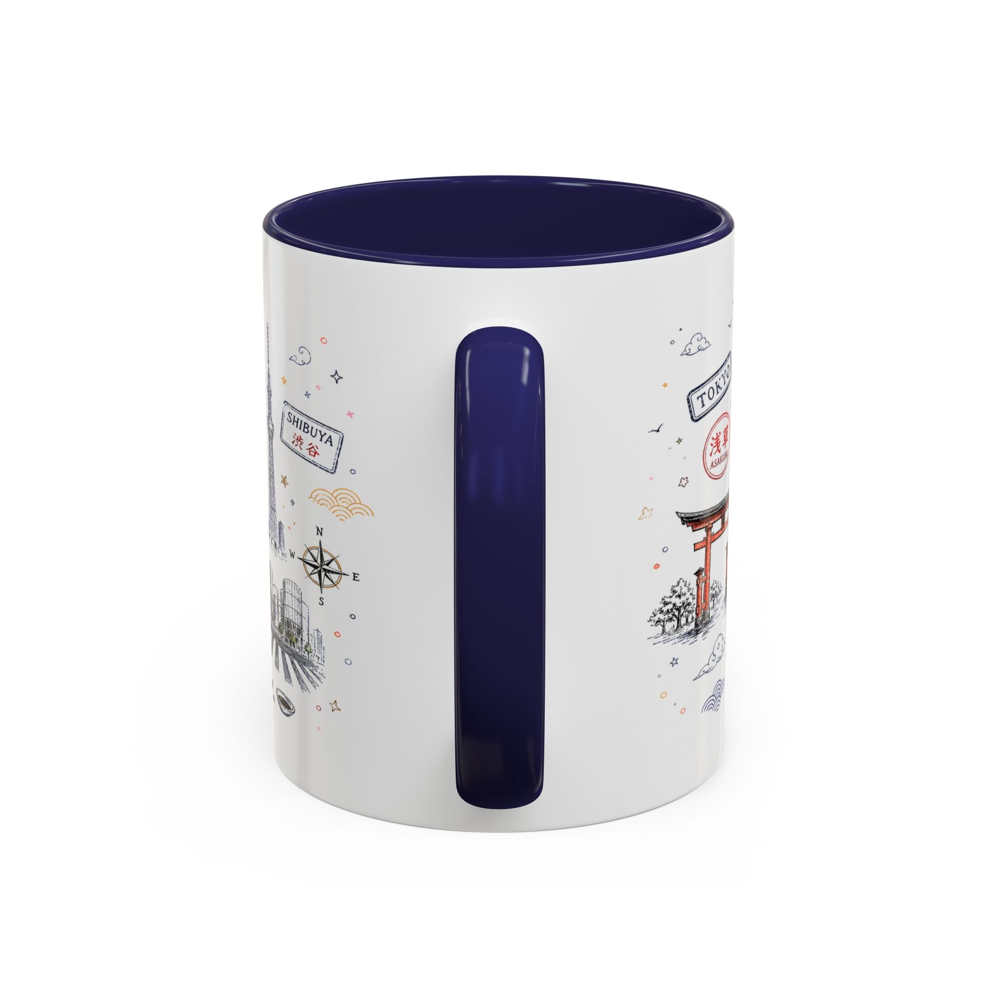Tokyo Coffee Mug | Japan Souvenir Travel Gift | Accent Color Ceramic 11oz 15oz