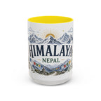 Himalaya Coffee Mug | Travel Destination Souvenir Gift | Accent Color Ceramic 11oz 15oz