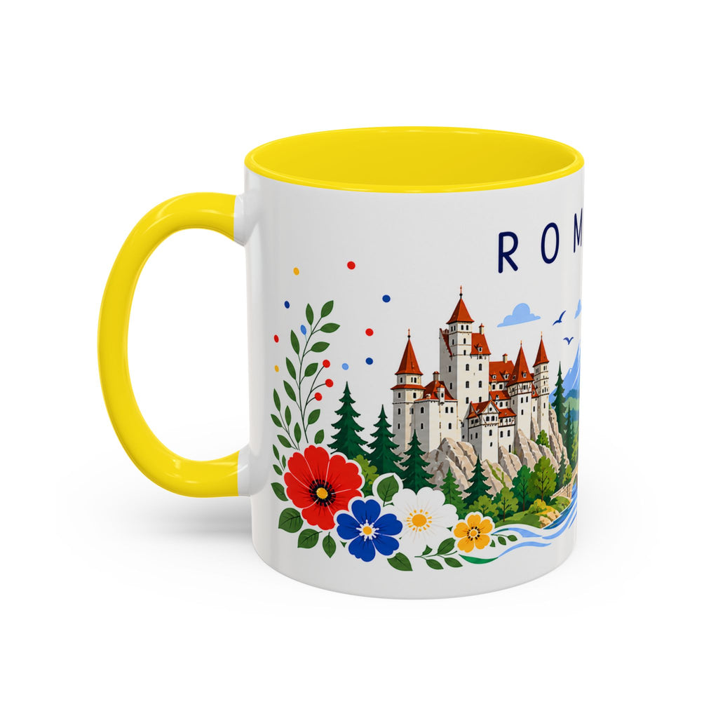 Romania Coffee Mug | Travel Souvenir Accent Mug | Place Gift Ceramic Cup 11oz 15oz